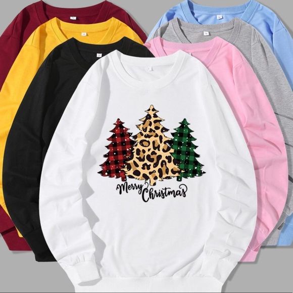 Black Christmas Sweatshirt 100% Cotton - Picture 3 of 3